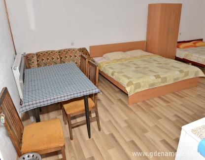Rooms with bathroom, parking, internet, terrace overlooking the lake Villa Ohrid Lake View studio, 1 large apartment of 28m2 (with 2 double beds, 1 sofa bed and extra bed - suitable for larger famili, private accommodation in city Ohrid, Macedonia - Sto i krevet